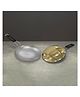 RIZIK STORE Brass Tawa 26cm with Kalai Coating Naturally Nonstick High Strength 100% Pure & Toxin-Free with Stainless Steel Handle