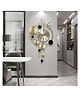 RIZIK STORE Metal Wall Hanging Floral Handmade Wall Clock Multicolor Ticking Sound for Bedroom/Drawing Room/Hall/Dining Room