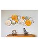 RIZIK STORE Metal Abstract Figures handcrafted Wall Sculpture wall art multicolor for Home Decoration, Living room, drwaing room & Bedroom (pack of 1) (Orange, Metal)