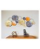 RIZIK STORE Metal Abstract Figures handcrafted Wall Sculpture wall art multicolor for Home Decoration, Living room, drwaing room & Bedroom (pack of 1) (Blue, Metal)