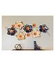 RIZIK STORE Metal Abstract Figures handcrafted Wall Sculpture wall art multicolor for Home Decoration, Living room, drwaing room & Bedroom (pack of 1) (Blue)