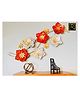 RIZIK STORE Metal Abstract Figures handcrafted Wall Sculpture wall art multicolor for Home Decoration, Living room, drwaing room & Bedroom (pack of 1) (Red)