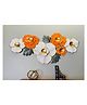 RIZIK STORE Metal Abstract Figures handcrafted Wall Sculpture wall art multicolor for Home Decoration, Living room, drwaing room & Bedroom (pack of 1) (Orange)