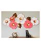 RIZIK STORE Metal Abstract Figures handcrafted Wall Sculpture wall art multicolor for Home Decoration, Living room, drwaing room & Bedroom (pack of 1) (Pink)