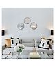 RIZIK STORE Iron Decorative Round Wall Mirror  HD Clear Image with Hook for Hanging, Perfect for Bedroom, Home Décor, Vanity, Makeup, Wash Basin (Pack of 1) (Black (12 Inch))
