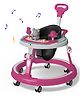 StarAndDaisy 360 Degree Baby Walker 7 Level Height Adjustment Walker for Kids Boy and Girl with Intergrated RGB Lights Switchable Food & Musical Toy Tray Premium Baby Activity Walker with Parent Rod - Pink