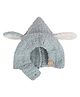 Tipy Tipy Tap Knitted Animal Ears Designed Trapper Cap - Grey-  Diameter 36 Cms