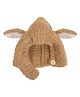 Tipy Tipy Tap Knitted Animal Ears Designed Trapper Cap - Brown-  Diameter 36 Cms