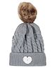Tipy Tipy Tap Heart Applique Detailed Cap - Grey-  Diameter 35 Cms