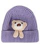 Tipy Tipy Tap Teddy Applique Detailed Cap - Lilac-  Diameter 40 Cms