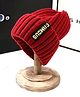 Tipy Tipy Tap Beitefen Text Patch Designed Beanie Cap - Red-  Diameter 36 Cms