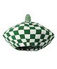 Tipy Tipy Tap Checked Beret Hat - Green-  Diameter 42 Cms