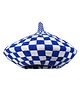 Tipy Tipy Tap Checked Beret Hat - Blue-  Diameter 42 Cms