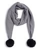Tipy Tipy Tap Pom Pom Embellished Muffler - Grey