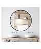 RIZIK STORE Iron Metal Decorative HD Clear Image Wall Mount Round Wall Mirror with Hook for Hanging on Wall for Bedroom, Home Decor, wash Basin, Vanity, Makeup, Bathroom (Black 24