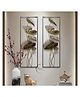 RIZIK STORE Metal Abstract Figures Wall Sculpture For Home Decor, Living Room & Bedroom (Pack Of 2) Bronze