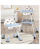 Little Olive 3-in-1 Convertible Adjustable & Foldable High Chair for Kids with Animal on Car Print - Blue