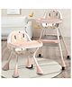 Little Olive 3-in-1 Convertible Adjustable & Foldable High Chair for Kids with Geometric Print - Pink