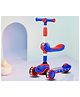 Little Olive 2-in-1 Kids Scooter with LED Wheels Adjustable Handles Rear Brake & Foldable Seat - Red