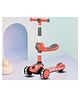 Little Olive 2-in-1 Kids Scooter with LED Wheels Adjustable Handles Rear Brake & Foldable Seat - Orange