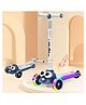 Little Olive Kids Road Runner Musical LED Scooter with Adjustable Height & Safety Features - Purple