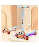 Little Olive Kids Road Runner Musical LED Scooter with Adjustable Height & Safety Features - Pink