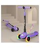 Little Olive Kids Studio Musical LED Scooter with Adjustable Height & Safety Features - Purple