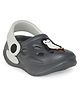 Chiu Penguin Applique Detailed Perforated Clogs - Grey