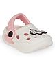 Chiu Unicorn Applique Detailed Perforated Clogs - Pink