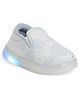 Chiu Stars Designed Slip On LED Shoes - Sliver