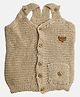 Shilpshakti Sleeveless Solid Handmade Cardigan - Beige