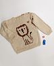Shilpshakti Full Sleeves Lion Designed Handmade Sweater - Beige