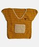 Shilpshakti Cap Sleeves Solid Sweater - Golden & Beige