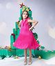 MASTARANG Sleeveless Pleated Bow Applique Detailed Dress - Hot Pink