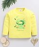 Little Ninja 100% Cotton Full Sleeves Crocodile Printed Tee - Yellow