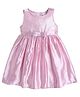 Funshine Satin Sleeveless Sequins Embellished Dress With Bow Applique Detailed Attched Belt - Purple