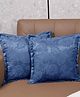 Saral Home Jardin Floral Cotton Cushion Cover 2pc, Blue