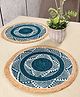 Saral Home Mela Table Place Mat 2pc,Blue. 38x38 cm