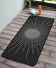Saral Home Tapestry Sun Micro Yoga Mat,Black.
