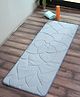Saral Home Flower Micro Yoga Mat,Blue.