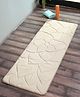 Saral Home Flower Micro Yoga Mat,Ivory.