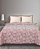 Saral Home Kanan Soft Cotton Floral Breathable & Wrinkle-Free Queen Size bedsheet with 2 Pillow Covers [Mauve 90