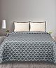 Saral Home Soft Cotton Noor Breathable & Wrinkle Free Queen Size Bedsheet with 2 Pillow Covers Grey