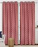 Saral Home  Noor Cotton Door Room Darkening Curtain 2PC,Mauve. 4x7 ft