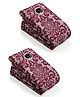 Saral Home  Royalty Cotton Door Curtains 2pc, Maroon. 4x7 Feet