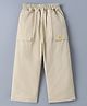 Mark & Mia Cotton Full Length Trousers with Duck Embroidery - Tan