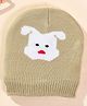 Little Palz Woollen Puppy Printed Cap - Grey-  Diameter 36 Cms