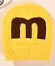 Little Palz Woollen M Alphabet Designed Cap - Yellow-  Diameter 36.5 Cms