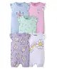 Bonfino 100% Cotton Knit Frill Sleeves Rompers With Unicorn & Floral Print Pack of 5 - Multicolor
