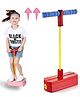 SANISHTH Kids Pogo Jumper Fun and Safe Pogo Stick for Toddlers, Durable Foam Bungee Jumping Stick Makes Squeaky Sounds Improves Balance, Bouncing Toy for Ages 3 and up Holds up to 250lbs - Multicolor